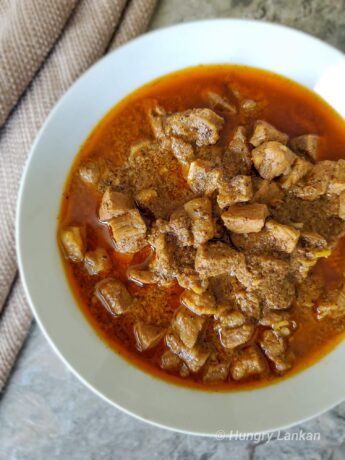 Sri Lankan red pork curry