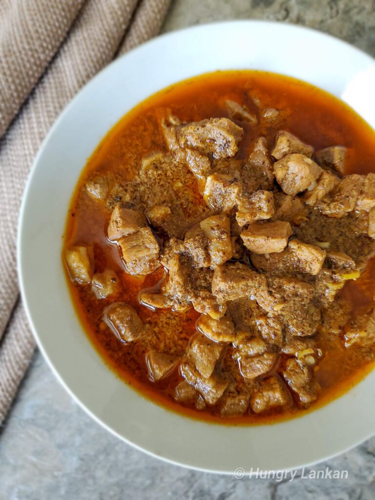 Sri Lankan red pork curry