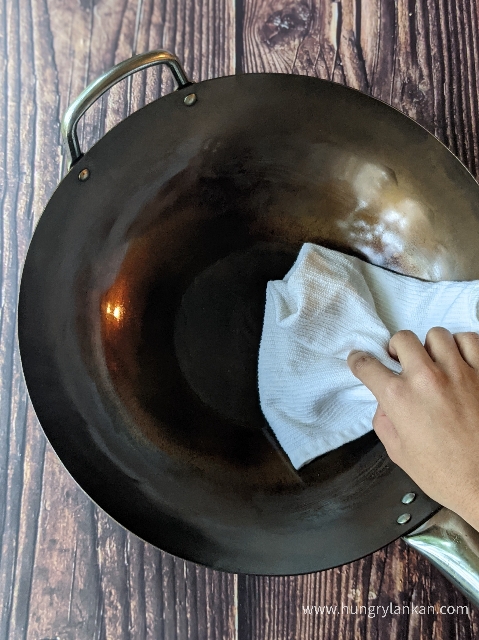 How I seasoned my wok