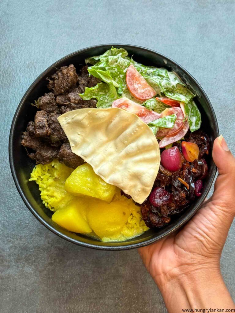 Sri Lankan Rice and Curry with pork