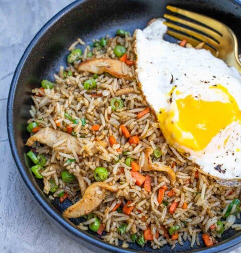 low FODMAP chicken fried rice