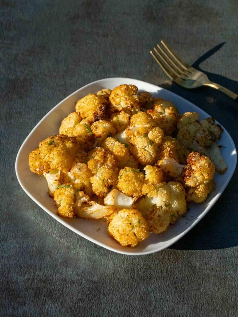 Roasted cauliflower in air fryer