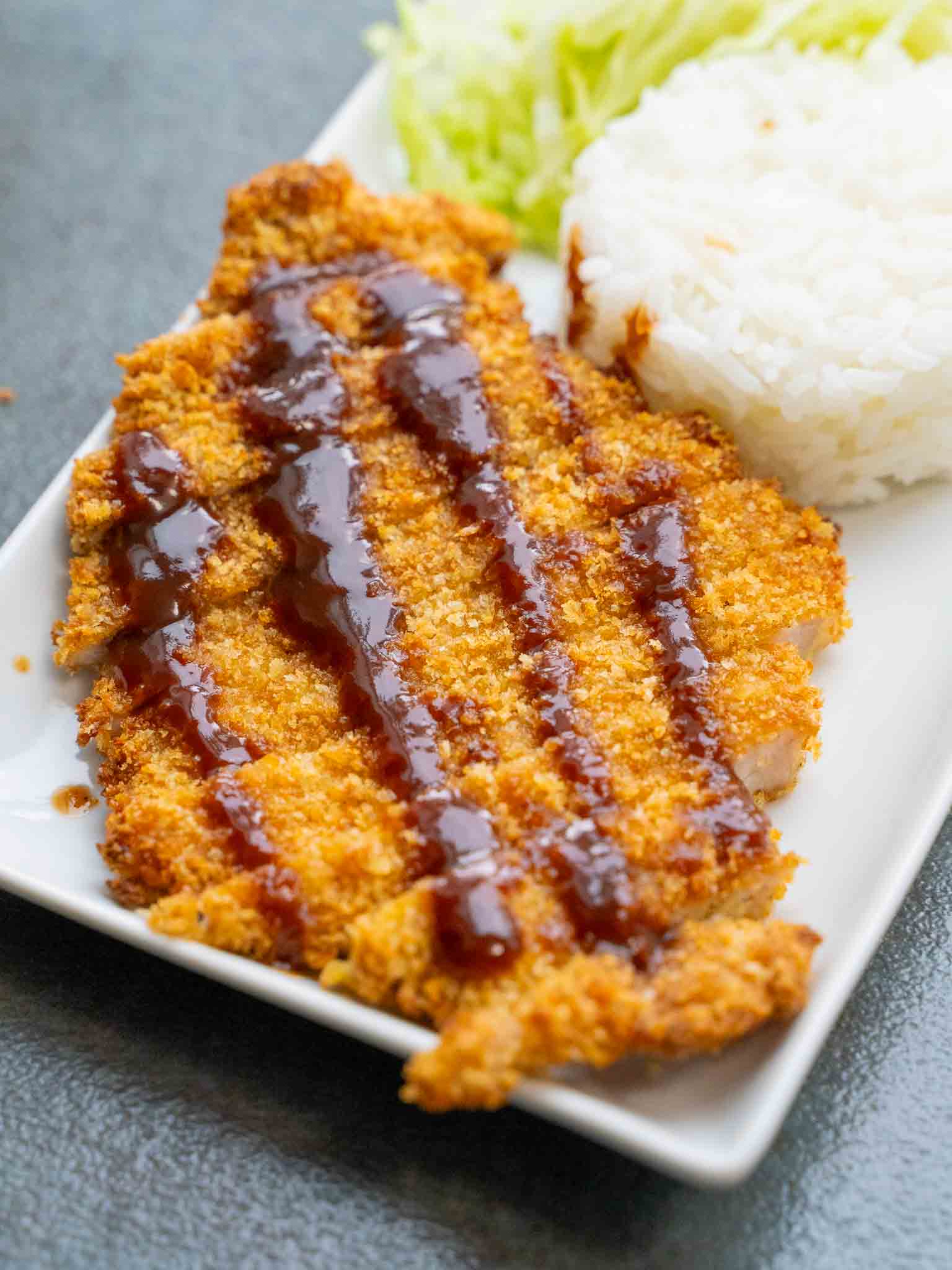 Pork Katsu with sauce in Air Fryer