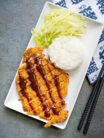 Pork Katsu with sauce in Air Fryer